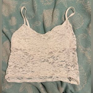 Hollister Cream Lace Top